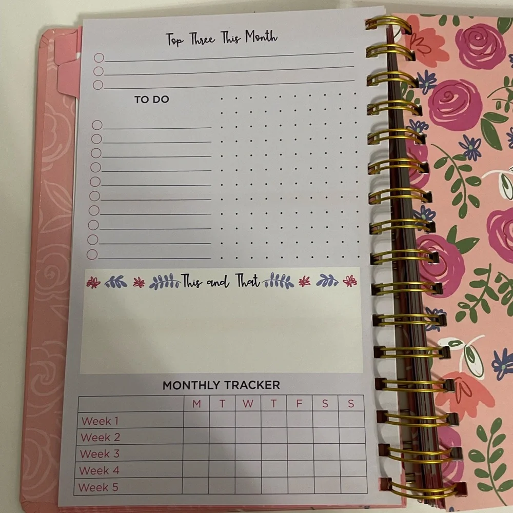 Pink Planner & perpetual calendar set
